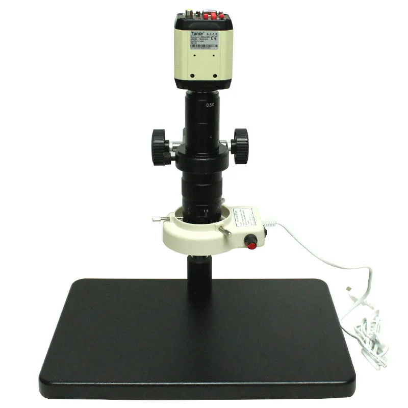 

3 in1 Industry Microscope AV USB VGA outputs+ C-Mount Lens+56 LED Light+Stand for Industry Lab AV TV USB Output Video Recorder