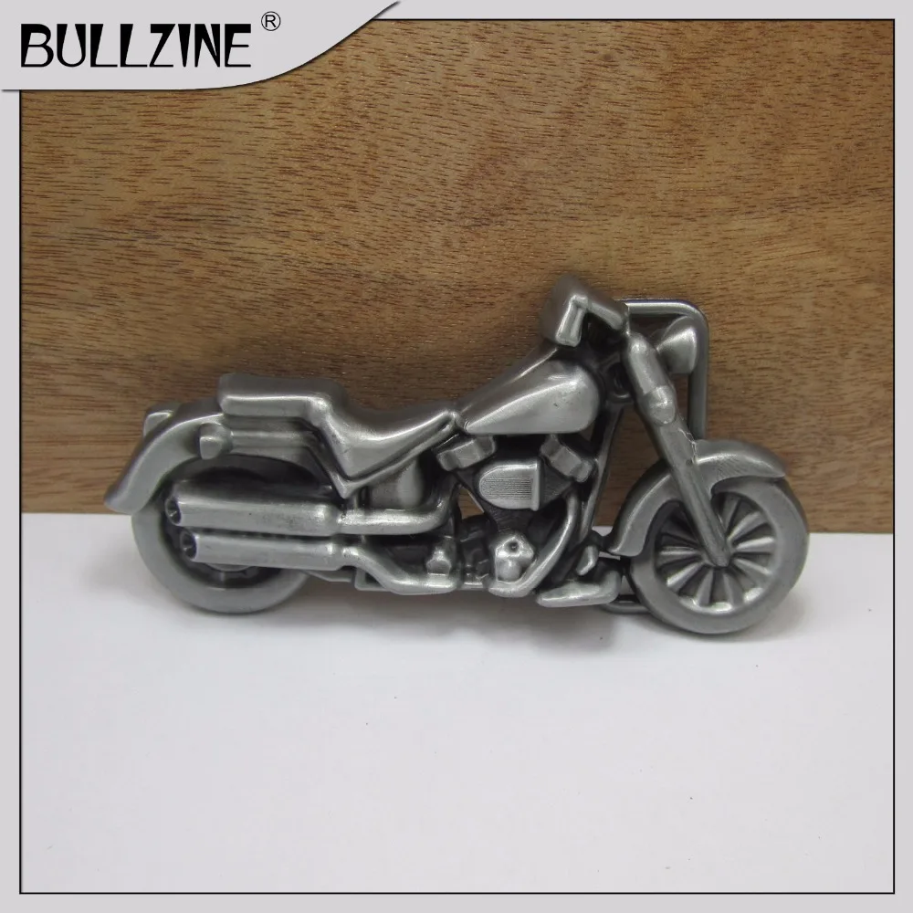 

The Bullzine wholesale Motor belt buckle with pewter finish FP-03017 suitable for 4cm width snap on belt