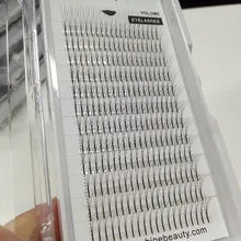 50 лотков/партия 3D индивидуальные ресницы поддельные объемные ресницы натуральный черный накладной макияж