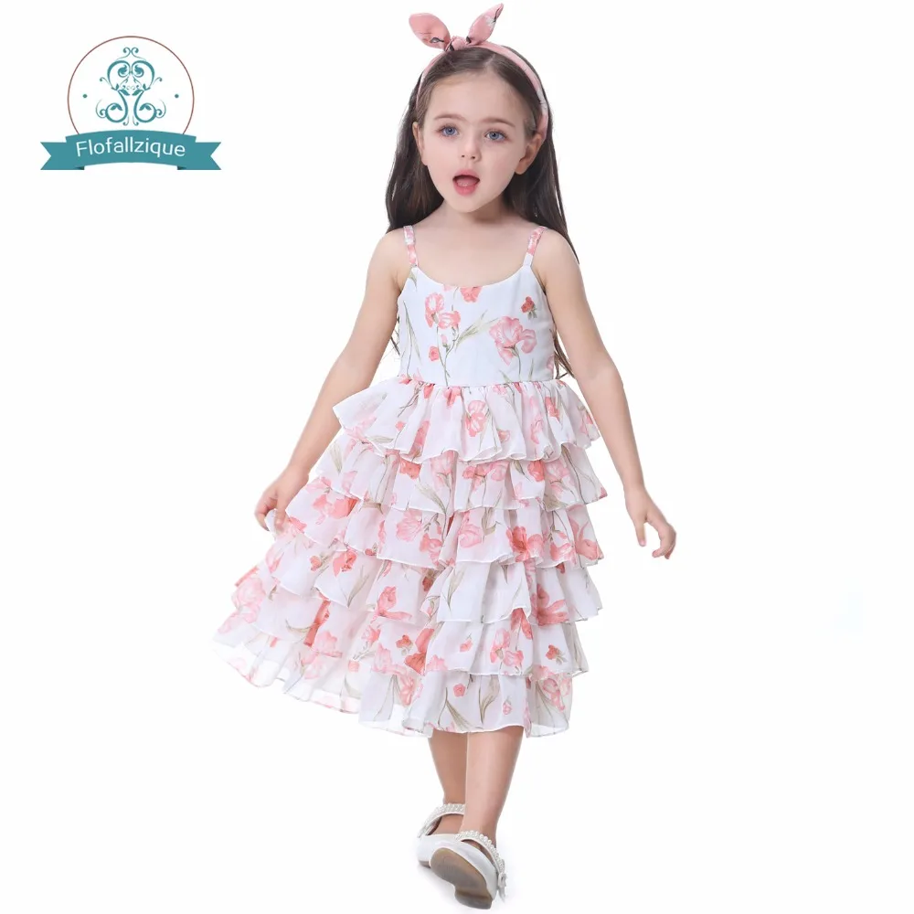 Buy Baby Girl Dress Kids girl floral Multi layer Cake