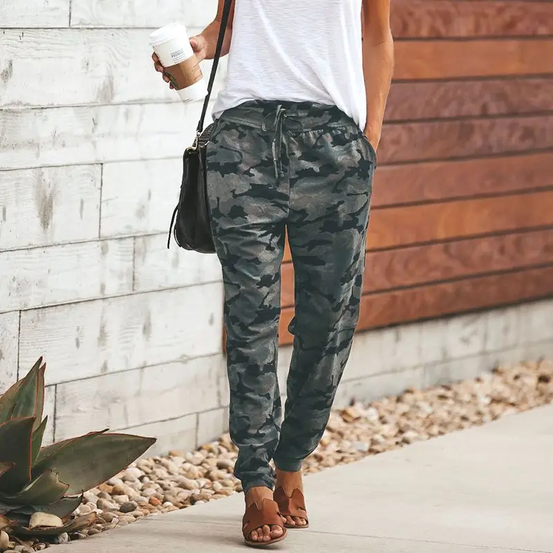 camo track pants womens