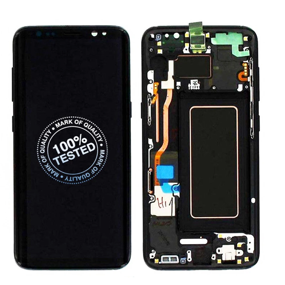 

Origina Super AMOLED For SAMSUNG GALAXY S8 S8 Plus LCD Display G950F G955 G955F G955A LCD Touch Screen Digitizer Assembly Frame