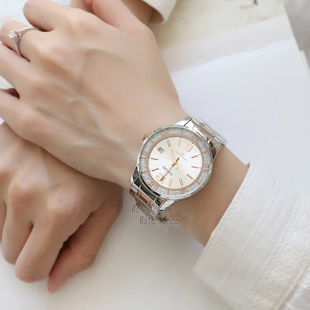 Часы Casio женские наручные часы Set top brand люкс 50м Водонепроницаемые кварцевые