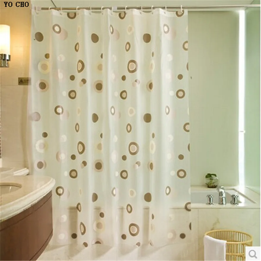 

[120cm-300cm ] Free shipping hot sale finished colorful PEVA bathroom curtain waterproof shower curtain for bathroom free hooks