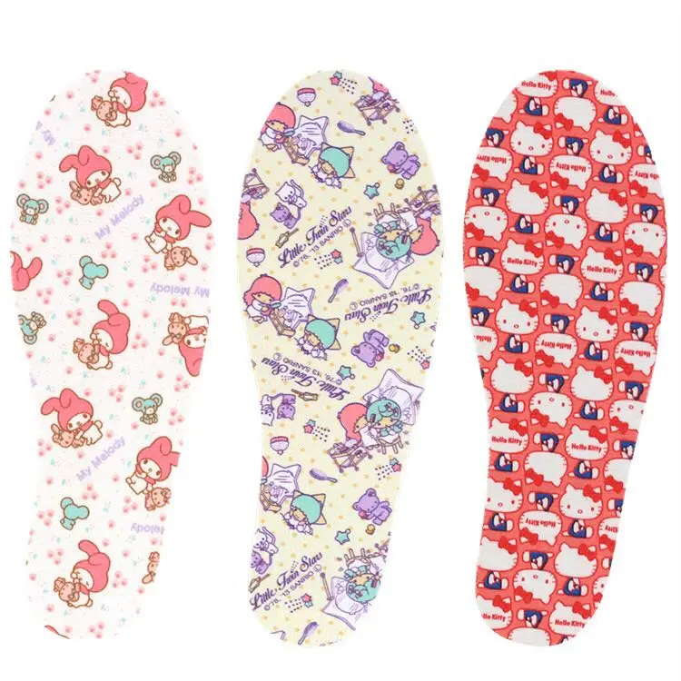 

Women ladies cartoon insoles Hello Kitty deodorization insole breathable Lycra mesh Length 21cm-25cm