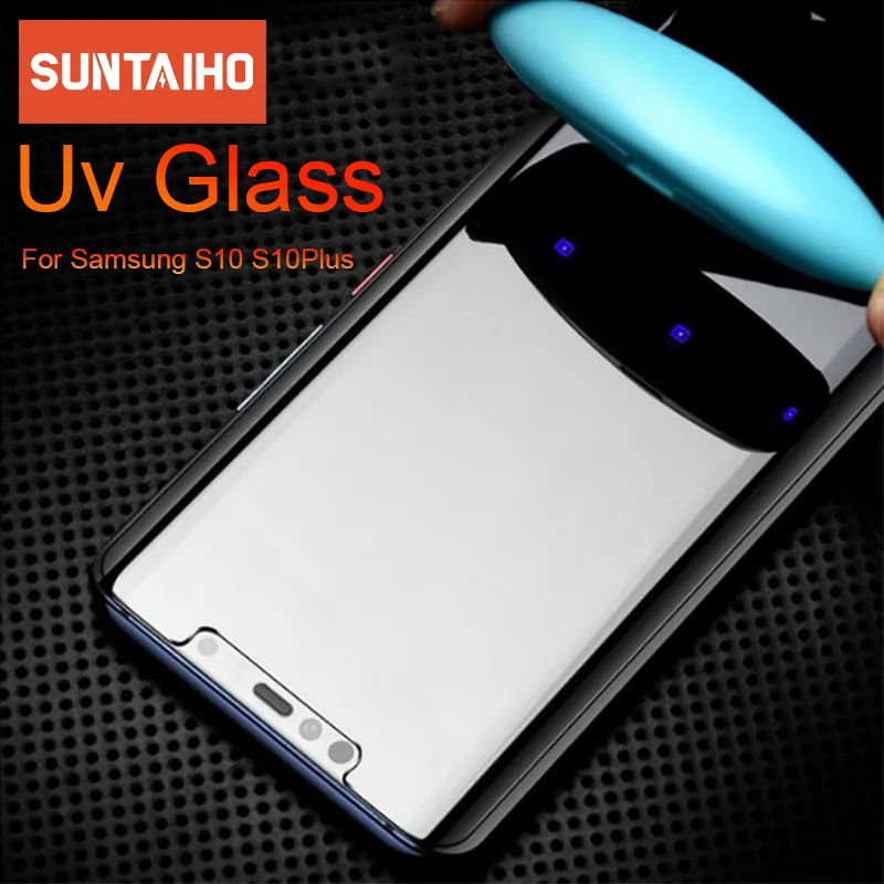 

UV Full Glue Tempered Glass for Samsung S8 S9 S10 Plus Screen Protector UV Light Liquid Glass for Samsung Galaxy Note 8 9 S7Edge