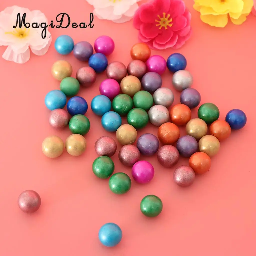 90 Pieces of 16mm Colored Glass Marbles, Kids Traditional Ball Game Toy Vase & Fish Tank Decoration #B