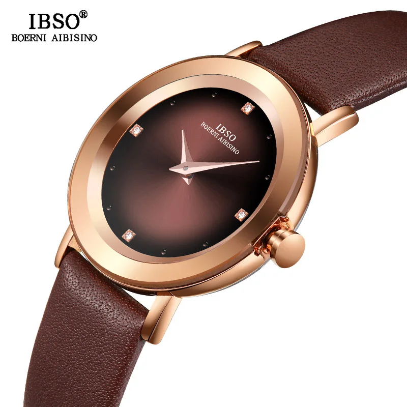Роскошные женские часы с кристаллами IBSO 2019 модные мужские кварцевые наручные из