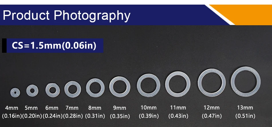 20 шт./лот белые силиконовые уплотнительное кольцо из силикона/VMQ 1,5 мм Толщина OD4/5/6/7/8/9/10/11/12/13 мм уплотнительное кольцо резиновое уплотнительное кольцо шайба