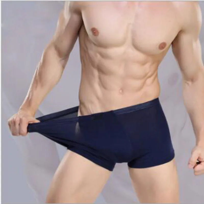 

Underwear Men Bamboo fiber Solid Color Boxer Shorts Men U Convex Sexy Underwear Men Boxer Comfortable Breathable
