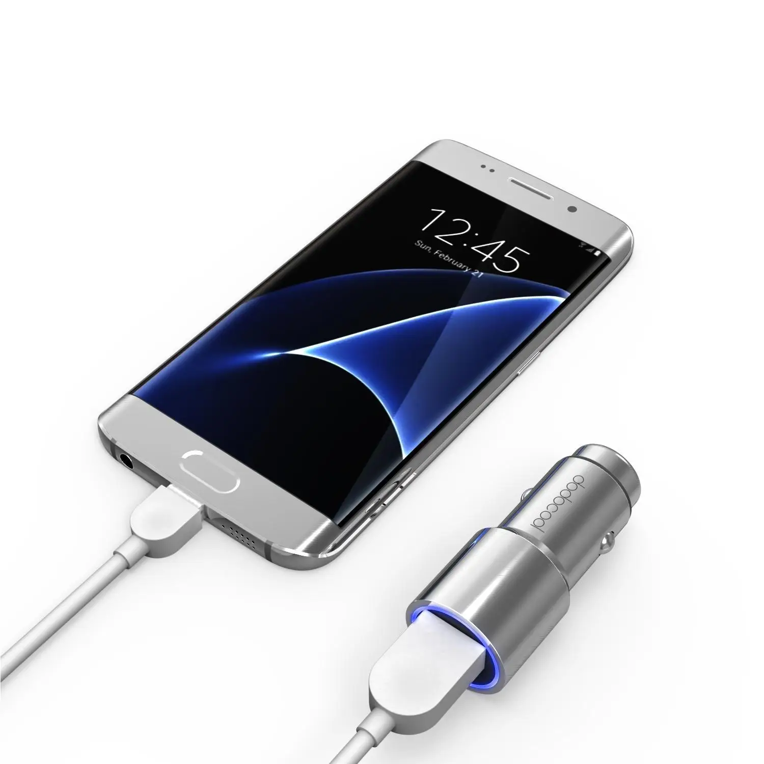 

33W Dual Port Car Charger with QC3.0 USB-A and 5V / 3A (Max.) Approx. 2.08oz / 59g USB-C Blue Charging Ports