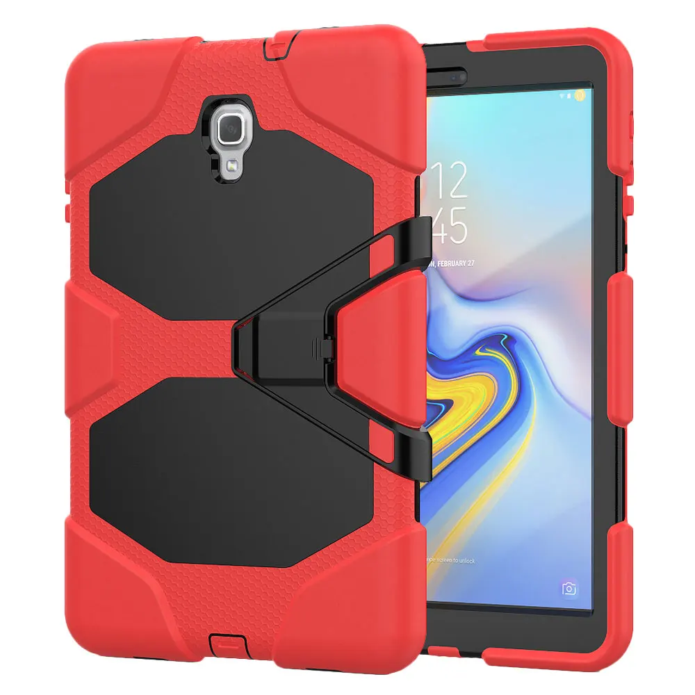 Чехол для Samsung Galaxy Tab A A2 10,5 дюймов SM T590 T595 T597 противоударный силиконовый трехслойный чехол-подставка - Цвет: R