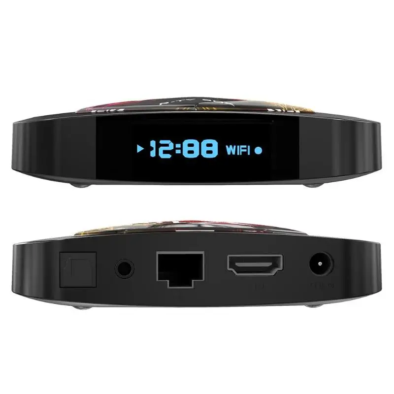 X10 Plus Смарт ТВ приставка Android 9,0 Четырехъядерный 4+ 64G USB 3,0 HDMI 2,0 6K H.265 ТВ приставка поддержка 128G TF карта