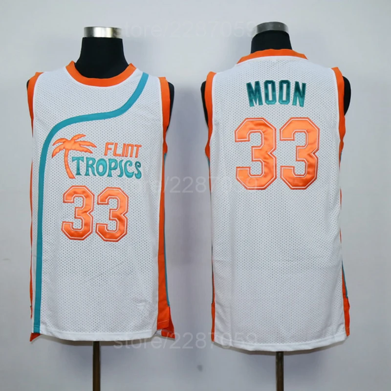 

Ediwallen Flint Tropics Semi Pro Movie Basketball Jerseys Green White Men 33 Jackie Moon Jersey All Stitched Factory Price