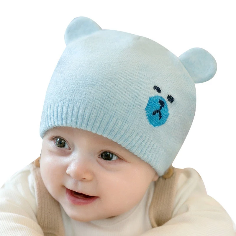 

New Toddler Winter Caps Hats Unisex Woolen Yarn Caps for Newborn Kids Knitted Caps Baby Boys Girls Hats Baby Beanies