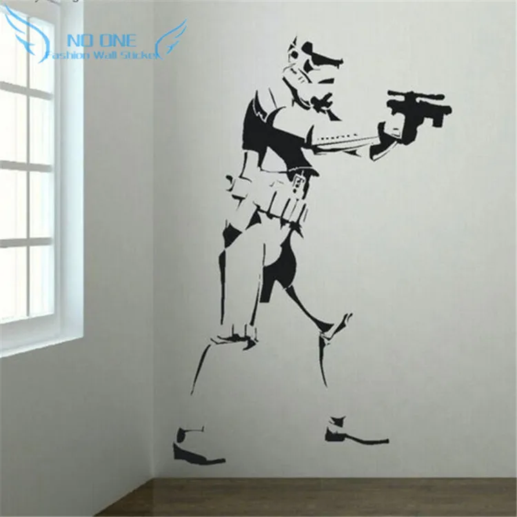 

XTRA LARGE STORM TROOPER STAR WARS POSTER VINYL WALL STICKER LIFE SIZE WALL ART BIG MURAL WALL ART WALL STICKERS SIZE M L XL