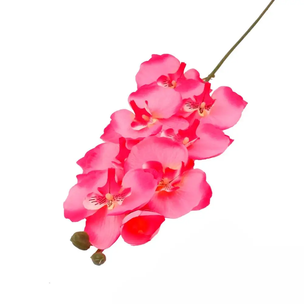 FENGRISE искусственные цветы орхидеи белая Орхидея Фаленопсис невесты Свадебный букет бабочка Орхидея свадебный душ украшение - Цвет: Pink orchid