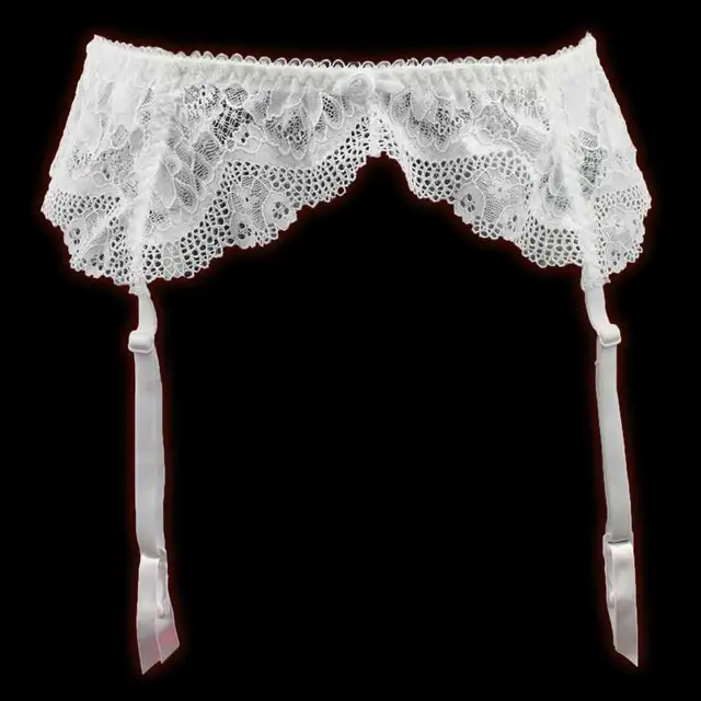 Buy Pure White Garters Sexy Lace Bridal Wedding Flower