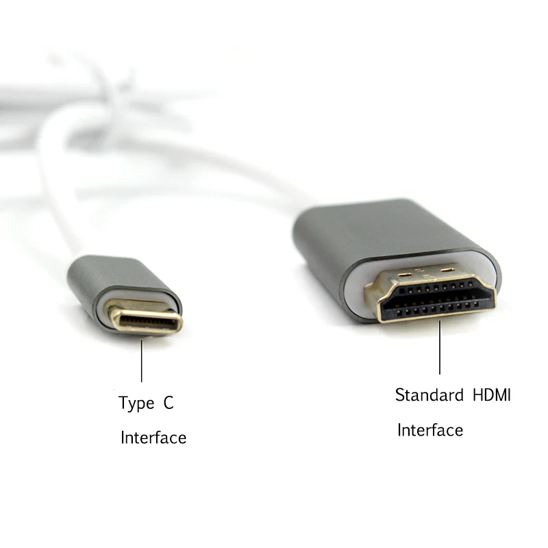 Фото Серый Тип c к HDMI видео кабель USB C Кабель 1 8 м 4K x 2K 3 Поддержка usb hdmi Кабели HDMI Серый Тип c к HDMI видео кабель USB C Кабель 1 8 м 4K x 2K 3 Поддержка usb hdmi Кабели HDMI