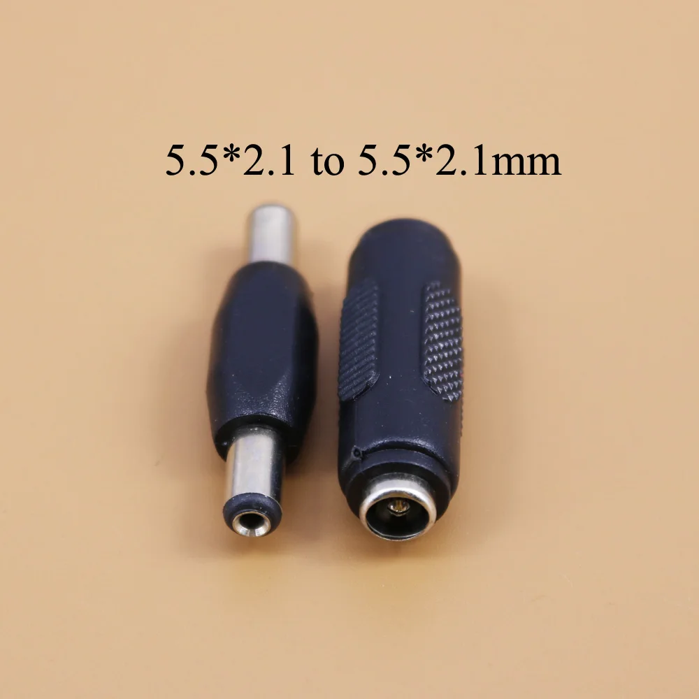 

YuXi 5.5mm x 2.1mm Female To 5.5 x 2.1mm Male DC Jack Plug Power Connector For AC Adapters Power Supply CCTV Camera