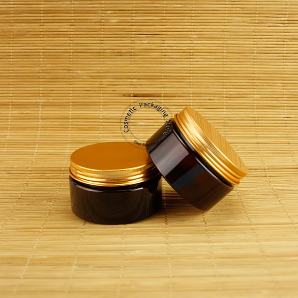 Promotion 100g Empty Plastic Cream Jar Amber Cosmetic Containers Facial Mask Bottles Refillable Packaging Travel Portable | Красота и