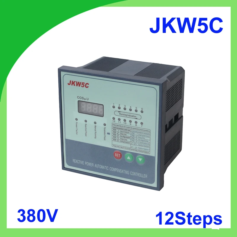 

JKW5C JKL5C power factor 380v 12steps Reactive power automatic compensation controller capacitor for 50/60HZ