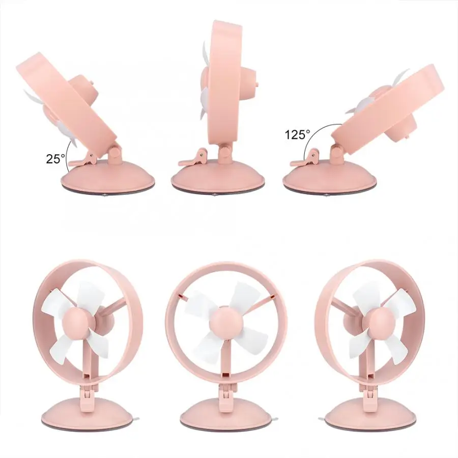 

Air Conditioner Portable Mini Suction Cup Fan 2 Speed Adjustable USB Desktop Fans for Home Office Wall Fan