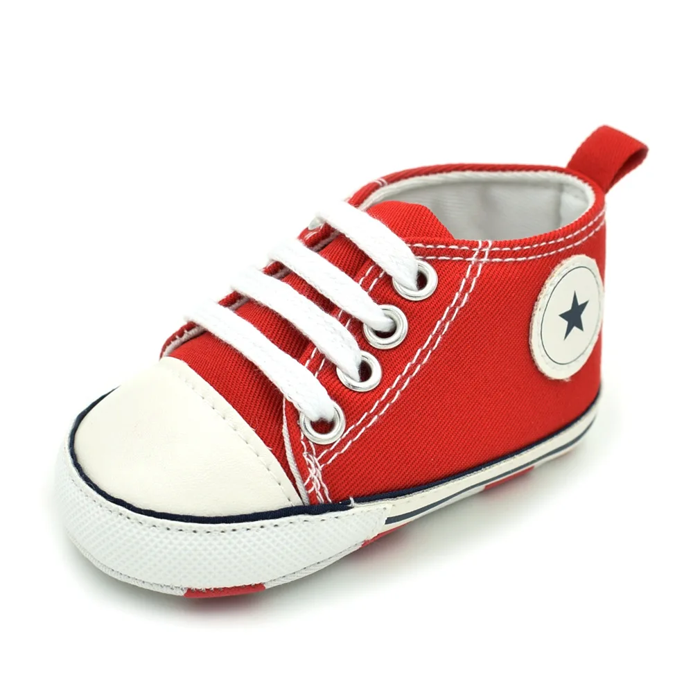 DkDaKanl/Обувь для малышей; парусиновая Обувь На Шнуровке; нескользящая Мягкая Обувь для малышей; Всесезонная обувь; FF26R - Цвет: red
