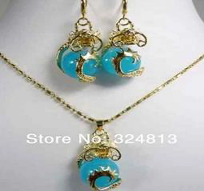

New Women's fashion Charming tibet Silver dragon pendant Earring 2S6DR5E6