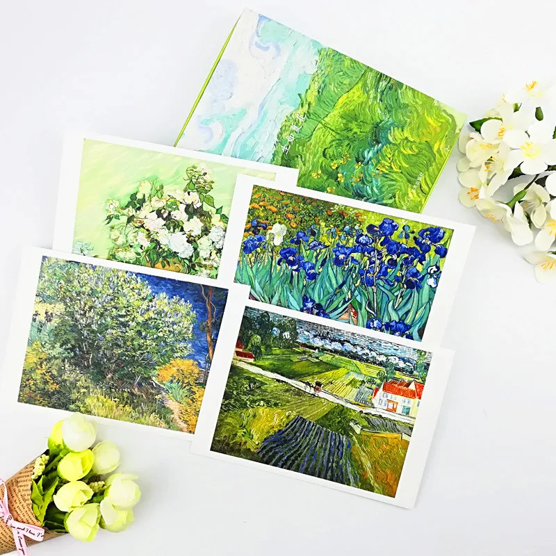 32 шт./компл. Life Like Summer Flowers Van Gogh Art Набор открыток поздравительная открытка 157x113 мм/6