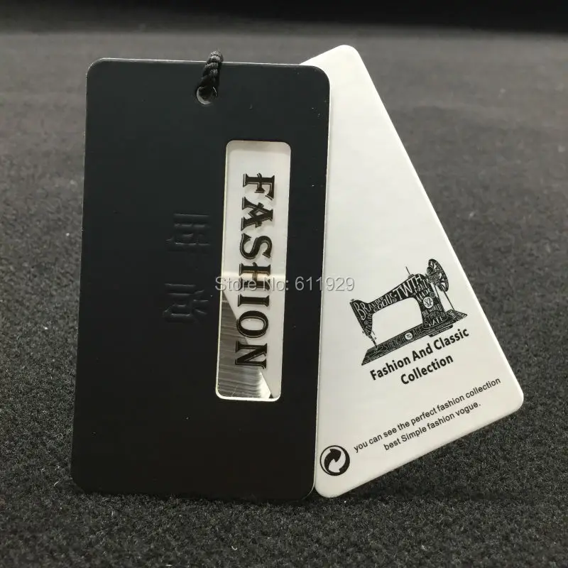 Customized clothing embossed logo tags/garment paper tag printing/clothing label/main label/t