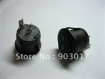 

Rocker Switch 2pin 6A 10A Circular Black KCD1-106 40 pcs per lot hot sale