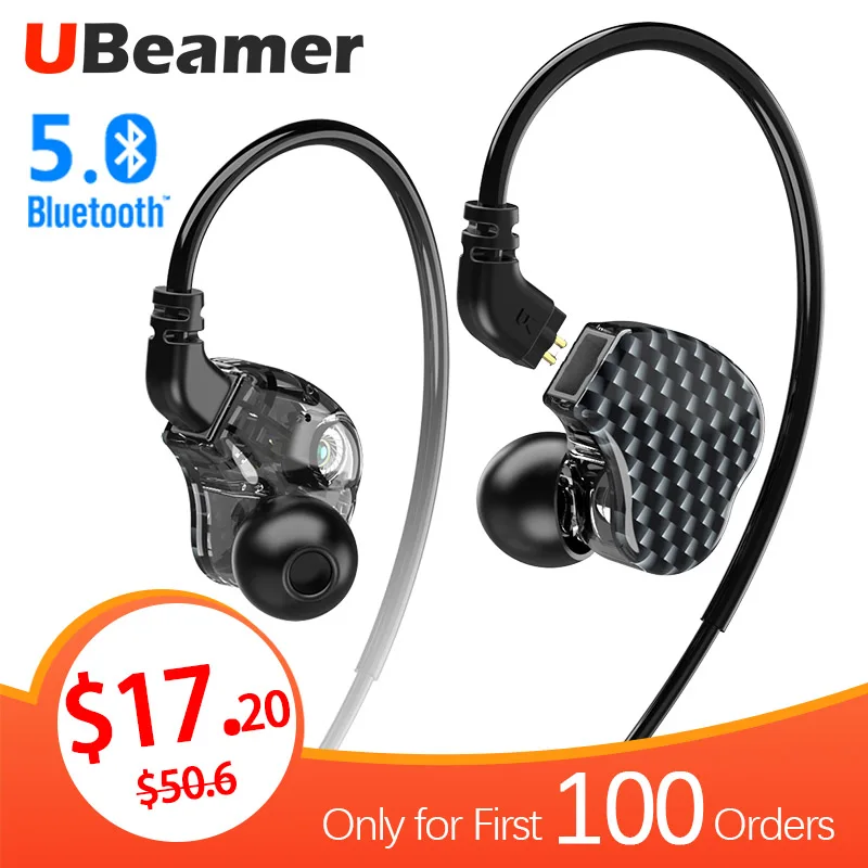 

Ubeamer S3 Bluetooth 5.0 Earphone in-ear. Large Capacity Battery Changeable Wire.HIFI Ear Hook wireless headset for Sports/Phone