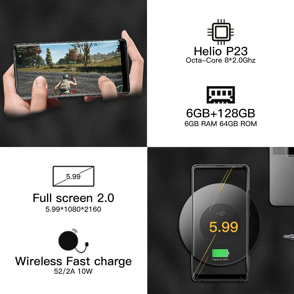  AllCall MIX 2 4G Mobile Phone Helio P23 Octa-Core 6GB RAM 64GB ROM 18:9 5.99 Inch FHD+ 16MP+8MP Wir