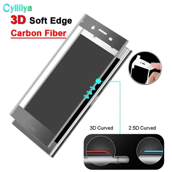 

Mix 0.2mm Premium 3D soft edge full glued carbon fiber tempered glass for sony XZ1 XZS XZP for japan customer