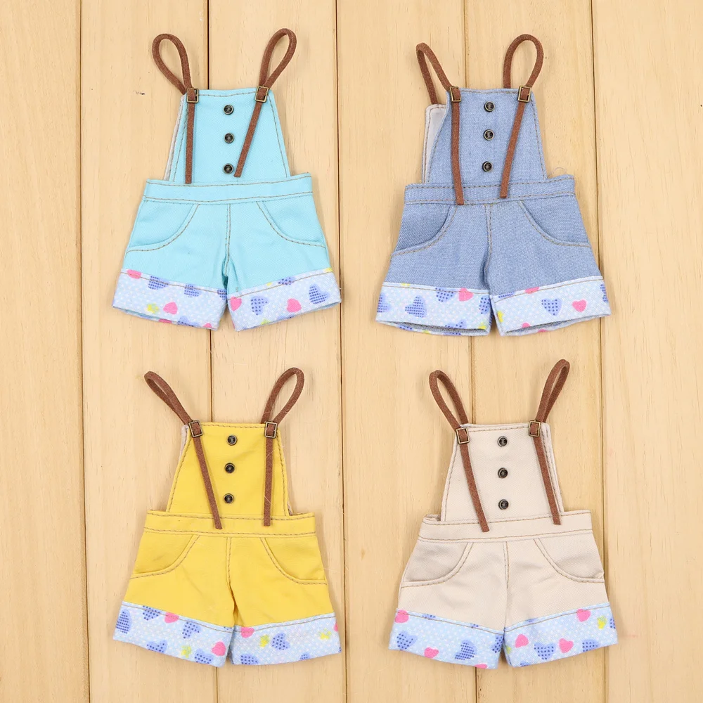 

Clothes for 1/6 Blyth icy doll new stitching bib pants in four colors girl gift ICY BJD toy