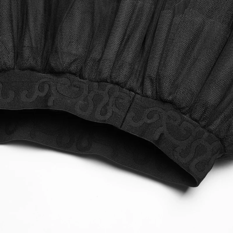 Панк рейв новые готические черные модные открытые сетчатые викторианские вечерние женские юбки Лолита вечерние нестандартные сетчатые женские юбки
