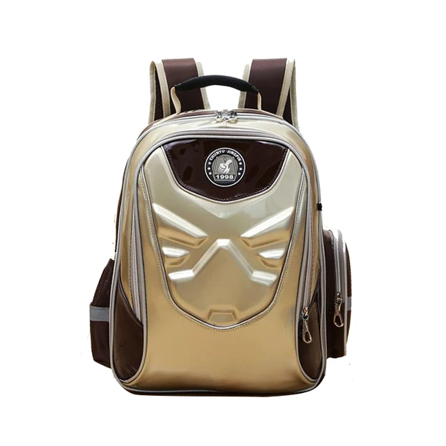 Aliexpress 3d Gold Color Cartoon Children Kid Elementary 3d Gold Color Cartoon Children Kid Elementary Orthopedic School Bag Book Waterproof Pu Boys