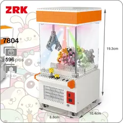 ZRK 7804 площадка клип кукла машина Catcher животных 3D модель DIY микроконструктор мини строительство Nano Конструкторы Кирпичи Игрушка без коробки