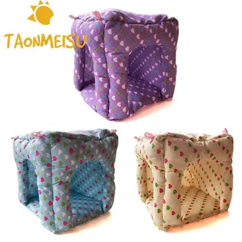 

Cotton Hamster Bed House Cage Small Pets Sleeping Hammock Tunnel Toy Warm Nest House For Chinchilla Hamster Hedgehog Squirrel