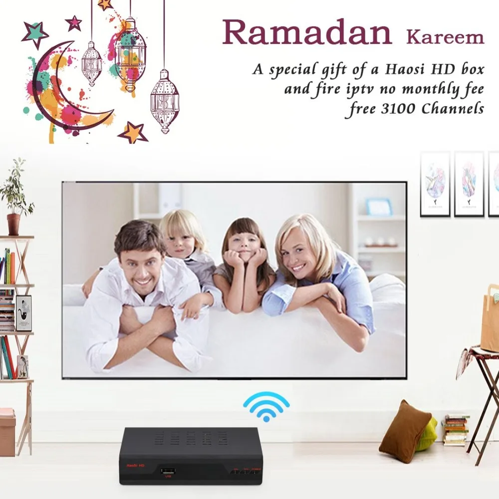 

HAOSIHD R1 iptv receiver Arabic iptv box with 1 year iptv subscription free 3500 Europe Europe Africa TV