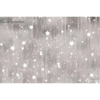 

Vinyl Christmas photography backdrop thin Art fabric newborn silver bokeh star photography background for photo studio