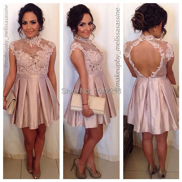 Pink Lace Cocktail Dress