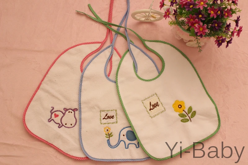 yb0017 цветок/Слон/Бегемот Burp Полотна младенческой слюны полотенца Baby Bib водонепроницаемый нагрудник нагрудники 12 шт./компл