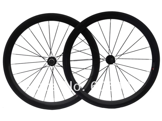 

Clincher Wheelset 50mm - Full Carbon Clincher Rim Road Bike 700C Wheelset 8/9/10/11 speed Width: 25mm