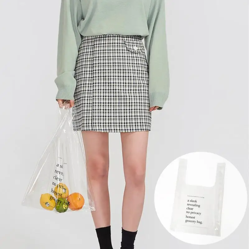 

2018 New Transparent Plastic Handbag Women Shopping Bag Holographic Jelly Small bag Fashion PVC Clear Beach Tote Bag