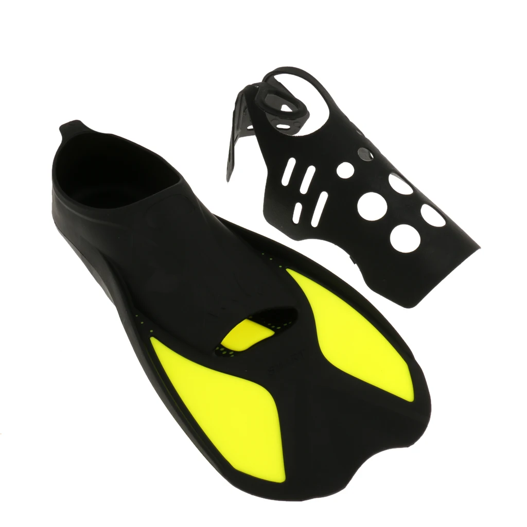 Unisex Adult Kids Full Foot Short Swimming Fins Scuba Diving Swim Training Flippers Snorkeling Water Sports Fin XXS/XS/S/M/L/XL