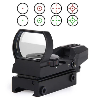 

Hunting 20mm Tactical Red Dot Sight Scope Hunting Optics Riflescope Holographic Reflex 4 Reticle Tactical Gun Accessories