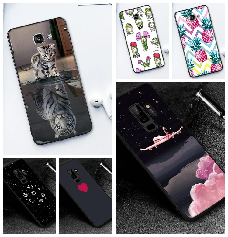 

Silicone TPU Phone Cases For Samsung Galaxy S9 S8Plus A9 A6 A8 Plus J4 J6 2018 J5 J7 A7 A5 2017 Note8 9 Cover Cute Cartoon Coque