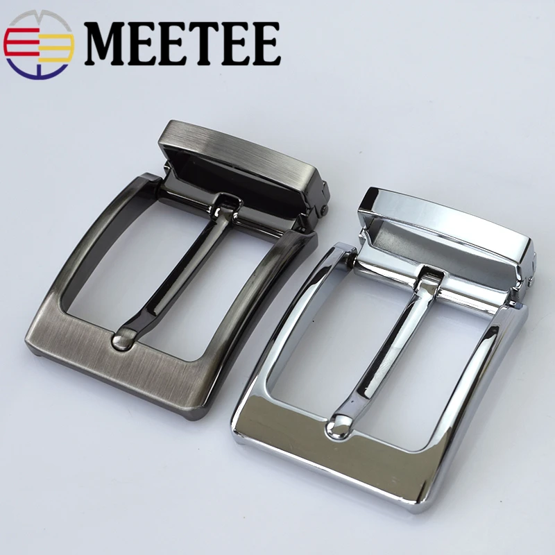 

Meetee 40mm Width Hot Sale Men's Metal Belt Buckles Pin Buckle Belt Head DIY Clothing Accessory Leathercraft for 3.8-3.9cm Belt